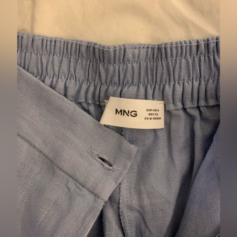 Mango Blue Linen Pants - Picture 4 of 4